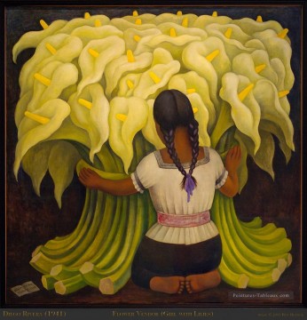  Rivera Art - Fille aux lys Diego Rivera